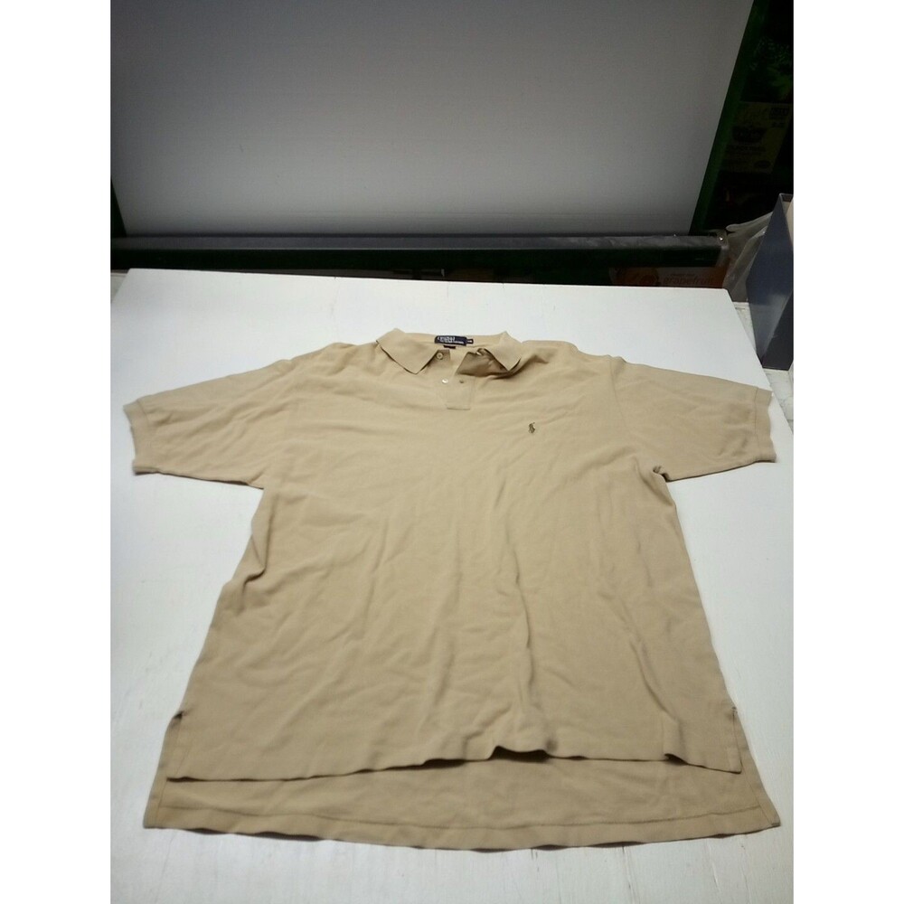 Polo Ralph Lauren Short Sleeve Polo Shirt Tan Beige Brown Pony  XXL 2XL